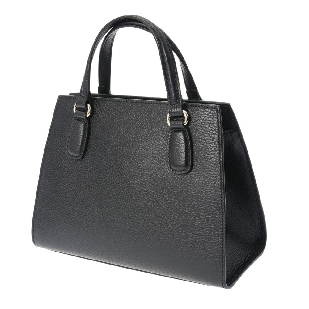 Gucci Handbag Calfskin Black Soho Interlocking